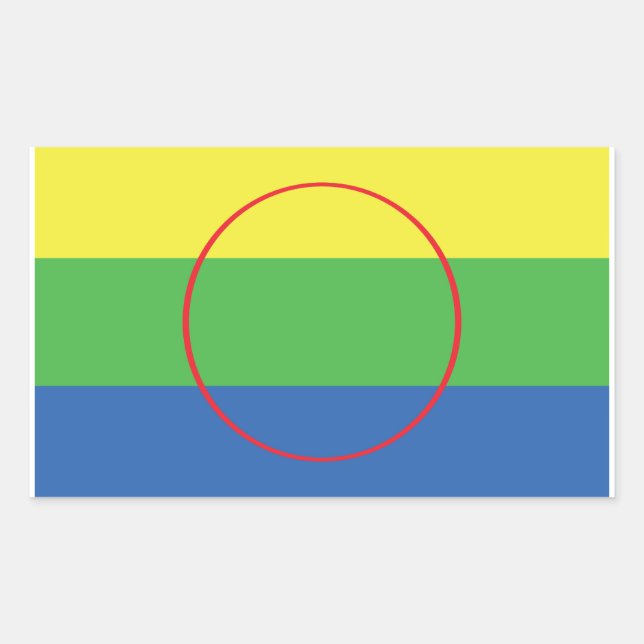 Peguis First Nation Flag Rectangular Sticker (Front)