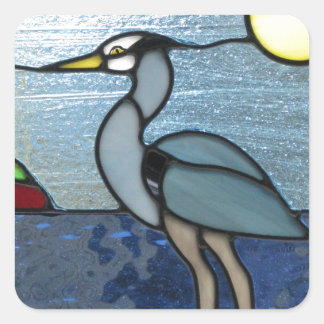 PEI Blue Heron Square Sticker