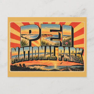 PEI National Park Dunes Sand Beaches Art Postcard