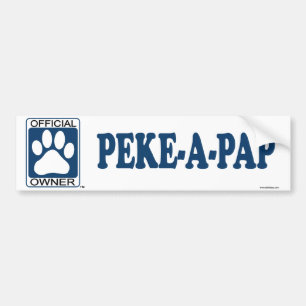 Peke-A-Pap Blue Bumper Sticker