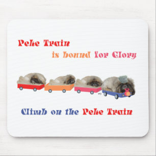 Peke Train - Bound for Glory Mouse Mat
