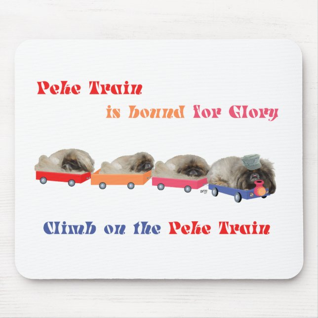 Peke Train - Bound for Glory Mouse Mat (Front)