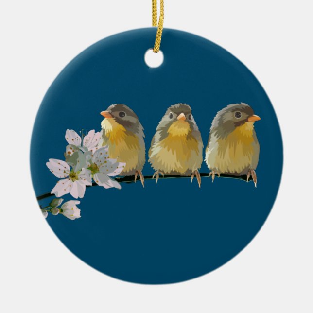 Pekin Robins Ceramic Tree Decoration (Front)