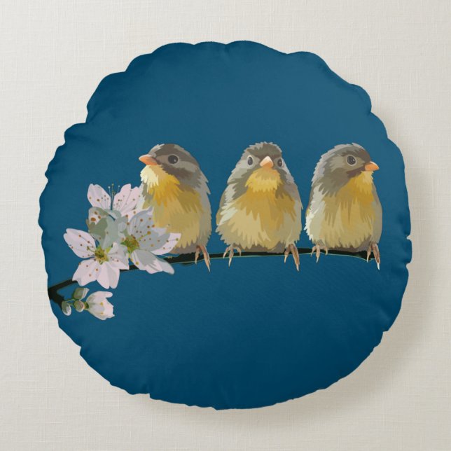 Pekin Robins Round Cushion (Front)