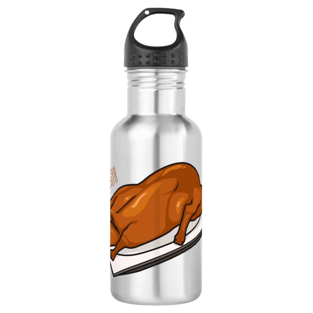 Peking duck cartoon illustration 532 ml water bottle (Front)