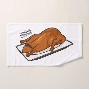 Peking duck cartoon illustration bath towel set