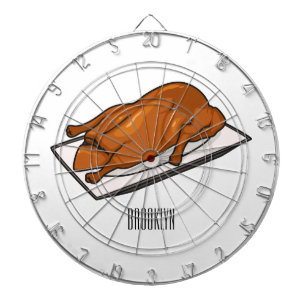 Peking duck cartoon illustration dartboard