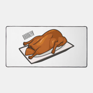 Peking duck cartoon illustration desk mat