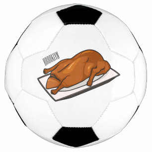 Peking duck cartoon illustration football
