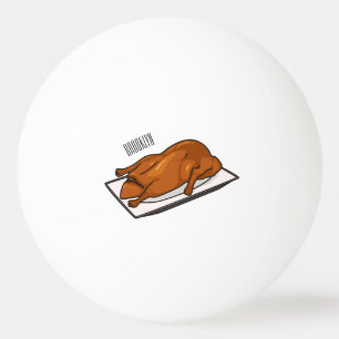 Peking duck cartoon illustration  ping pong ball