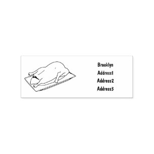 Peking duck cartoon illustration rubber stamp