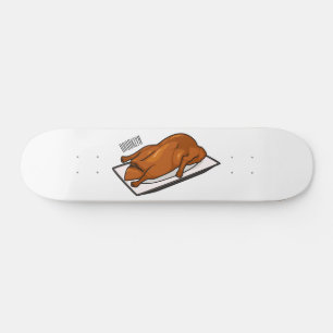 Peking duck cartoon illustration skateboard