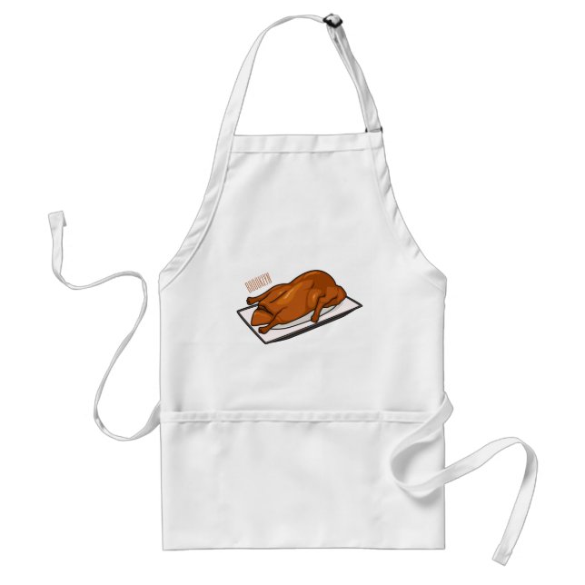 Peking duck cartoon illustration standard apron (Front)
