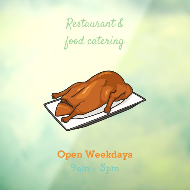 Peking duck cartoon illustration window cling (Sheet 3)