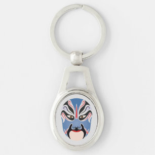 Peking opera makeup Lu Meng Key Ring