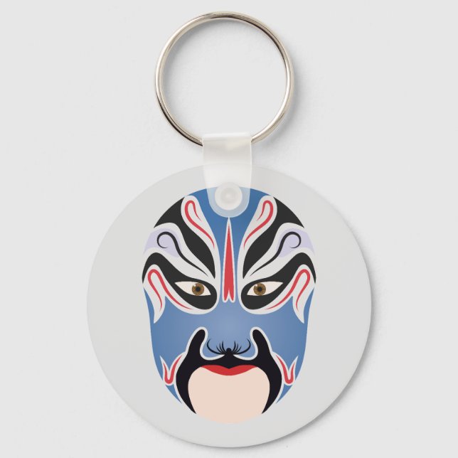 Peking opera makeup Lu Meng Key Ring (Front)