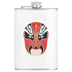 Peking opera makeup Zhang He Hip Flask