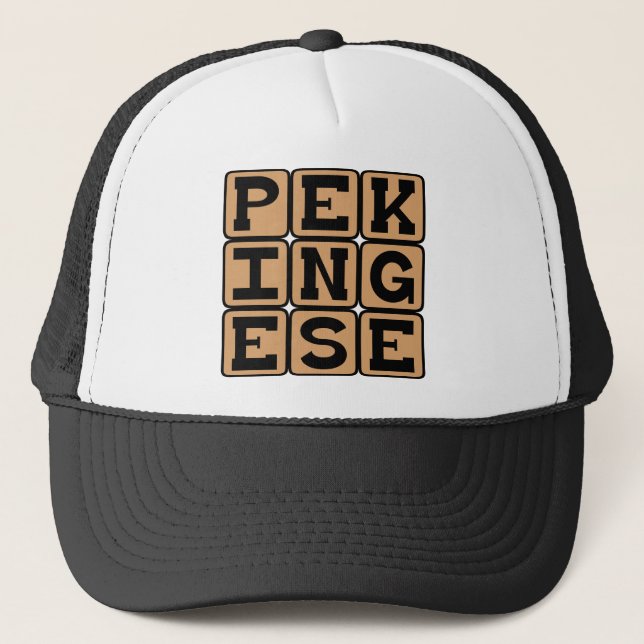 Pekingese, Ancient Breed of Toy Dog Trucker Hat (Front)