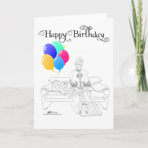 Pekingese Birthday Card