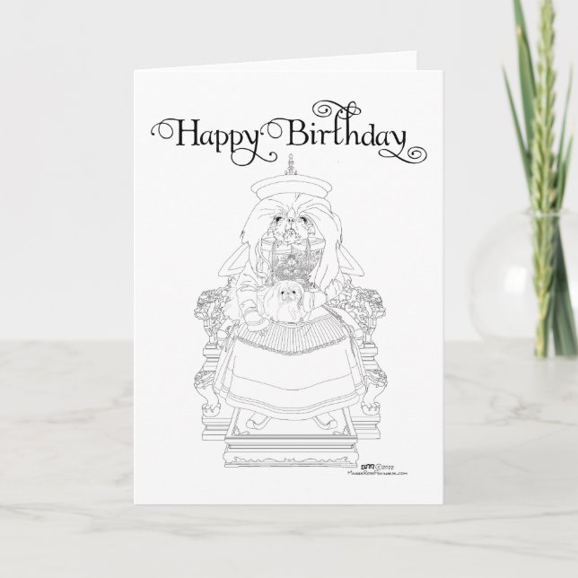 Pekingese Birthday Card (Front)