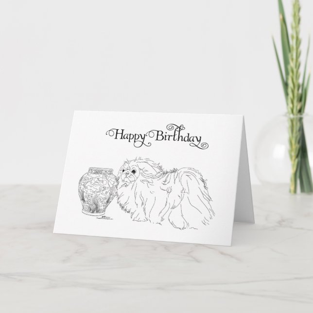Pekingese Birthday Card (Front)