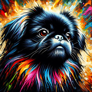 Pekingese Black Acrylic Print   Colourful   Vibran Jigsaw Puzzle