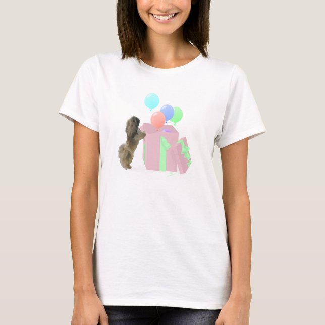 Pekingese Celebration Balloons T-Shirt (Front)