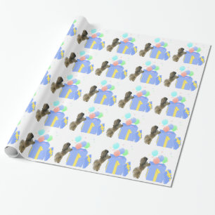 Pekingese Celebration Balloons Wrapping Paper