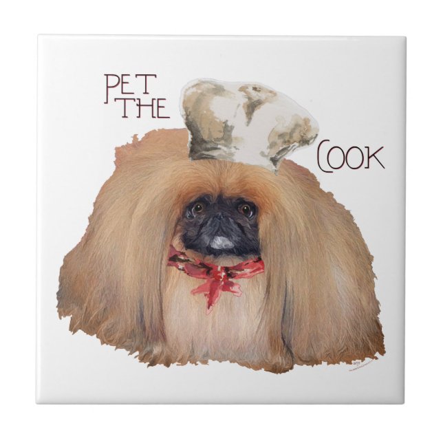 Pekingese Chef - Female Tile (Front)