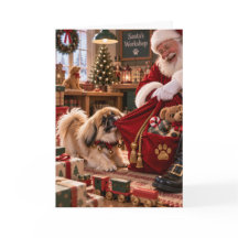 Pekingese Christmas Card