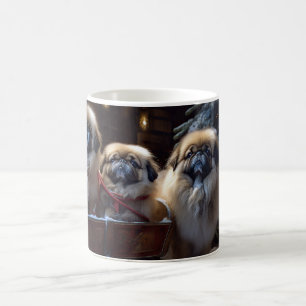 Pekingese Christmas Festive Season Coffee Mug