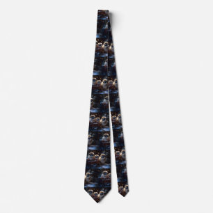 Pekingese Christmas Festive Season Tie
