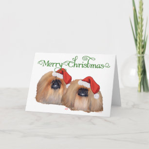 Pekingese Christmas Holiday Card