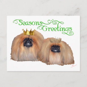 Pekingese Christmas Holiday Postcard