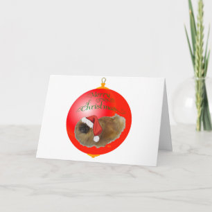 Pekingese Christmas Ornament Holiday Card