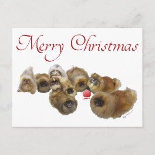 Pekingese Christmas Ornament Holiday Postcard