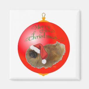 Pekingese Christmas Ornament Magnet