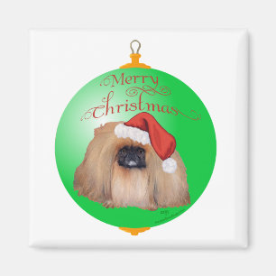 Pekingese Christmas Ornament Magnet