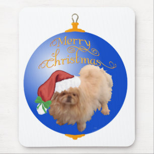 Pekingese Christmas Ornament Mouse Mat
