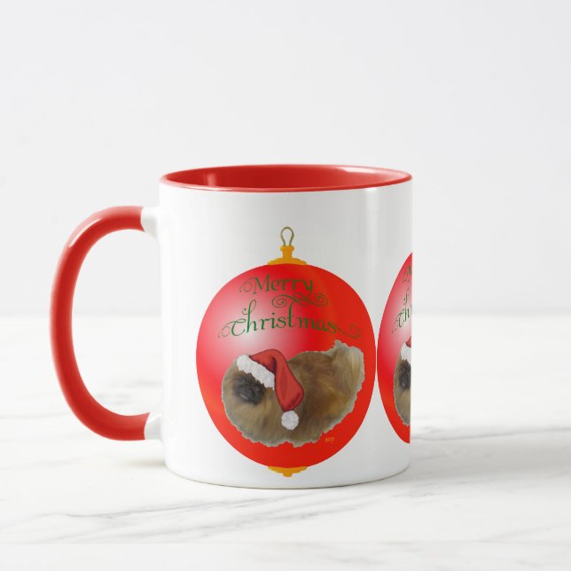 Pekingese Christmas Ornament Mug (Left)