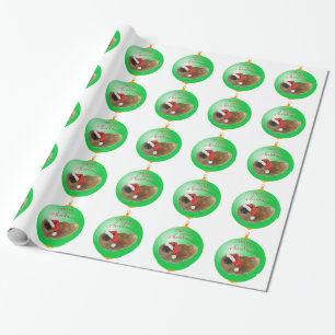 Pekingese Christmas Ornament Wrapping Paper