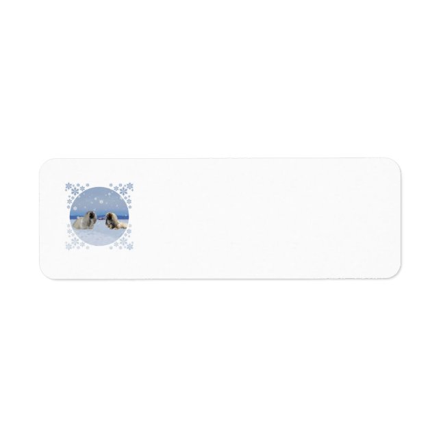 Pekingese Christmas Return Address Labels (Front)