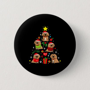 Pekingese Christmas Tree Ornament Funny Dog Gift 6 Cm Round Badge