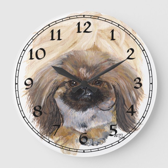 Pekingese Clock (Front)