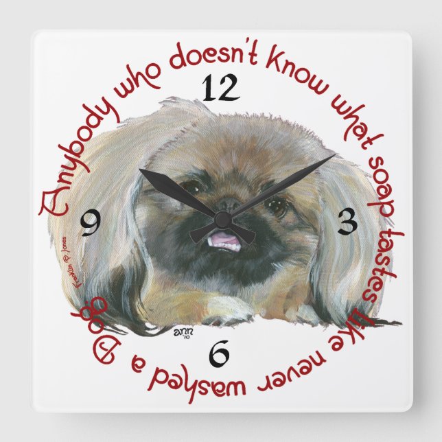 Pekingese Clock (Front)