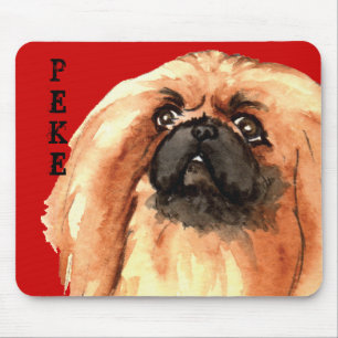 Pekingese Colour Block Mouse Mat