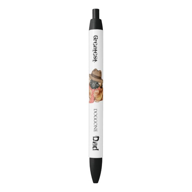 Pekingese Dad Black Ink Pen (Front Vertical)