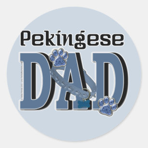 Pekingese DAD Classic Round Sticker