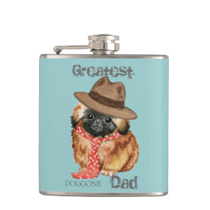 Pekingese Dad Hip Flask