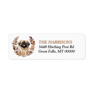 Pekingese Dog Autumn Wreath
